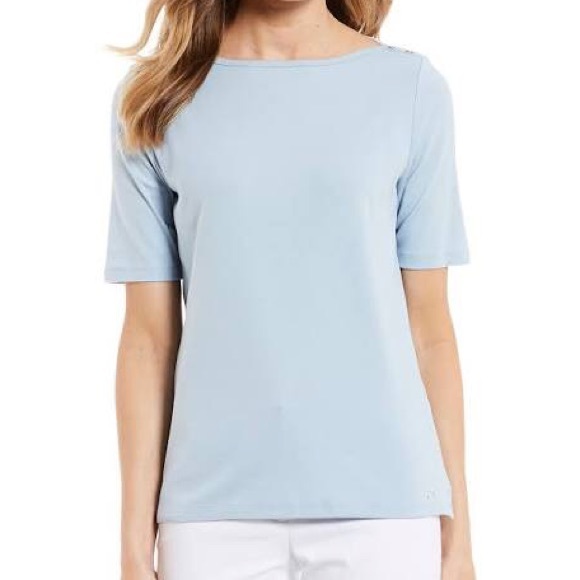 Calvin Klein Gold-Tone Button Top - Picture 1 of 7